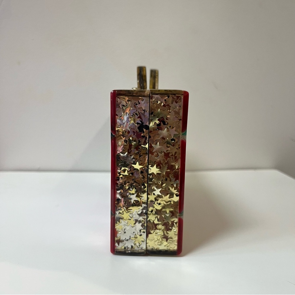 Bari Lynn Harlequin Acrylic Box Clutch Bag - Picture 10 of 11